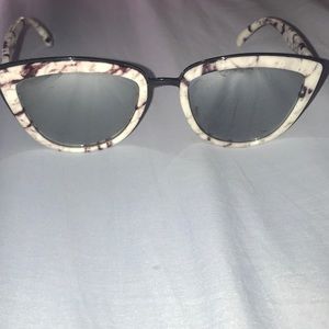 Quay Marble Cat Eye Sunglasses.